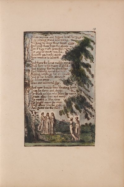 Sånger av oskuld och erfarenhet, platta 19, natt (Bentley 21) av William Blake