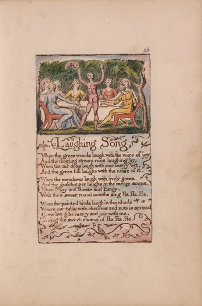 Songs of Innocence and of Experience, Plate 26, Laughing Song (Bentley 15) av William Blake