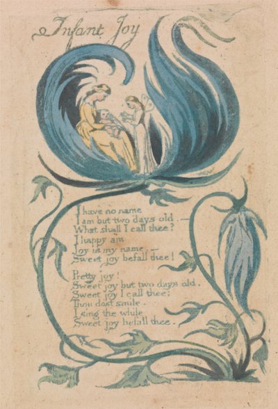 Songs of Innocence and of Experience, Plate 28, Infant Joy (Bentley 25) av William Blake