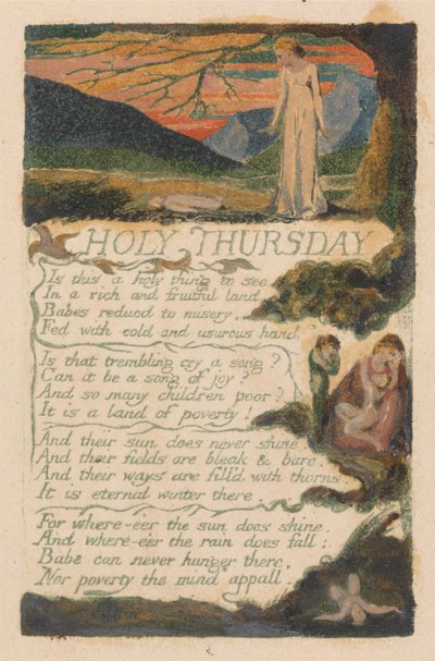 Songs of Innocence and of Experience, tavla 38, "Holy Thursday" (Bentley 33) av William Blake