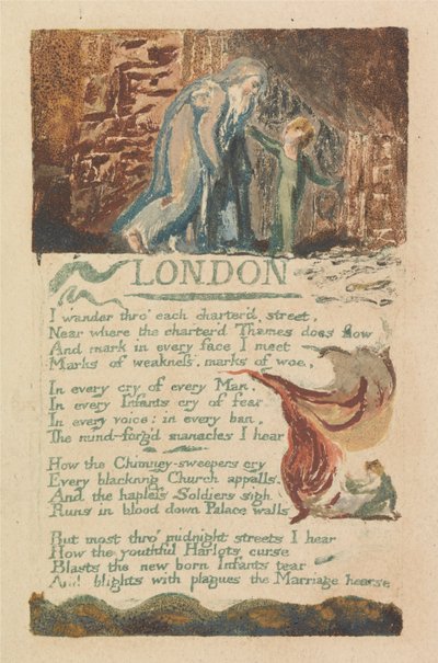 Songs of Innocence and of Experience, tavla 39, "London" (Bentley 46) av William Blake
