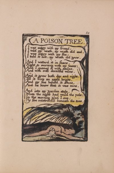 Songs of Innocence and of Experience, Plate 50, A Poison Tree (Bentley 49) av William Blake