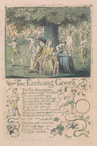 Songs of Innocence and of Experience, tavla 8, "The Echoing Green" (Bentley 6) av William Blake