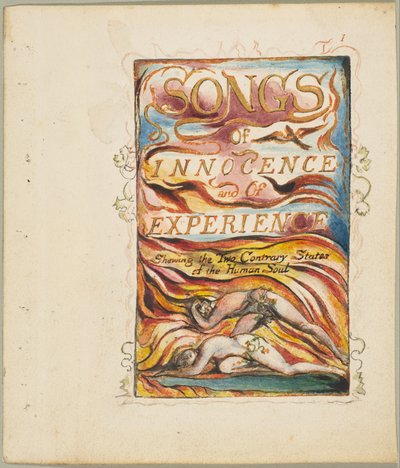 Sånger om oskuld och erfarenhet, som visar den mänskliga själens två motstridiga tillstånd..., ca. 1825. av William Blake