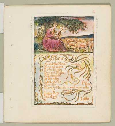Sånger om oskuld och erfarenhet: Våren, ca. 1825. av William Blake