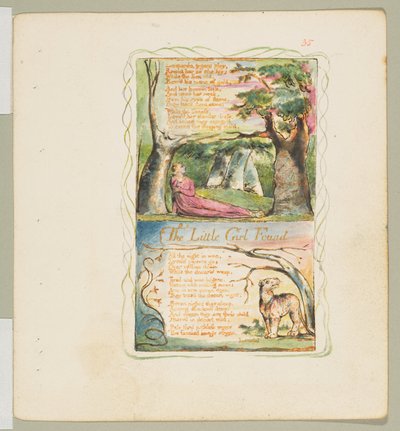 Songs of Innocence and Experience: The Little Girl Lost The Little Girl Found, ca. 1825. av William Blake