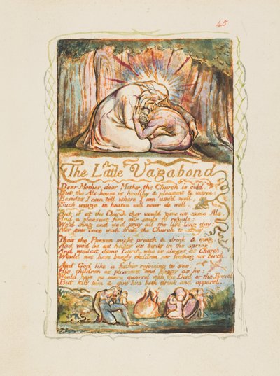 Sånger om oskuld och erfarenhet: The Little Vagabond, ca. 1825. av William Blake