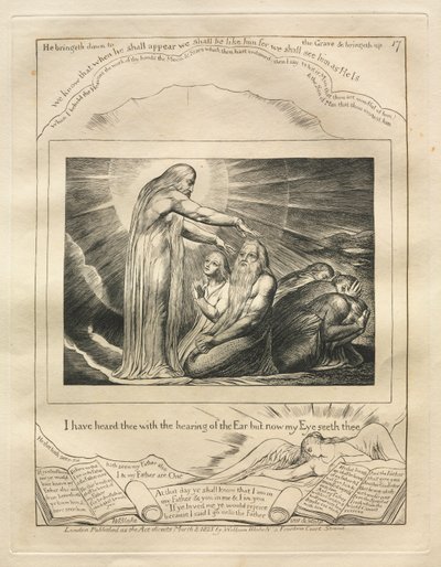Jobs bok: Pl. 17, jag har hört dig med örat, men nu ser mitt öga dig av William Blake
