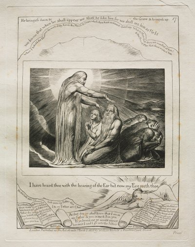 Jobs bok: Pl. 17, jag har hört dig med örat, men nu mitt öga..., 1825. av William Blake