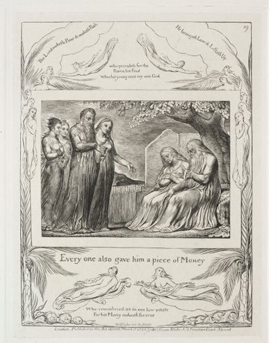 Jobs bok: Pl. 19, Var och en gav honom också en penning av William Blake