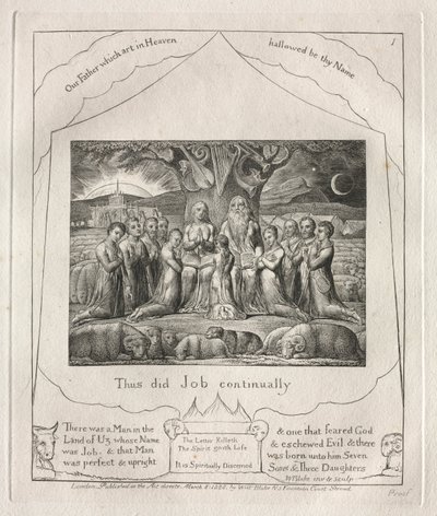 Jobs bok: Pl. 1, Så gjorde Job ständigt av William Blake