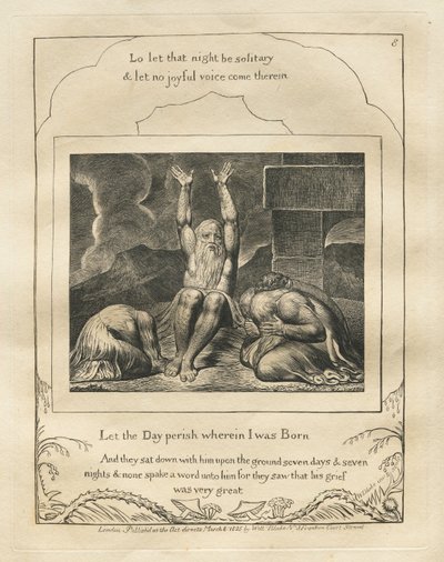 Jobs bok: Pl. 8, Låt dagen förgås då jag föddes av William Blake