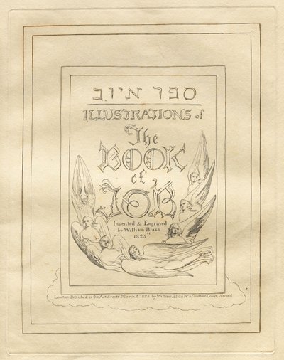 The Book of Job: Titelsida av William Blake