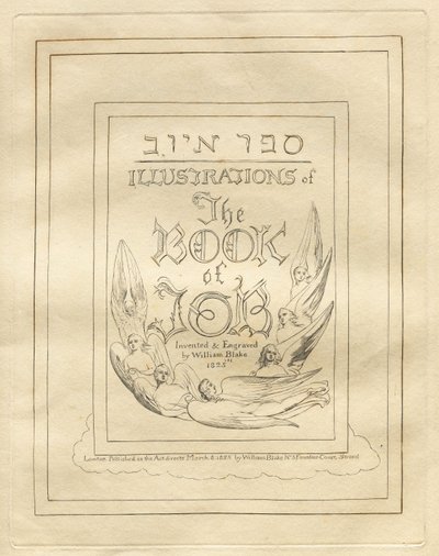 The Book of Job: Titelsida, 1825. av William Blake