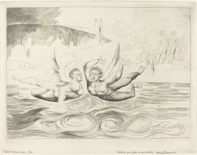 De korrupta tjänstemännens krets, Djävlarna som masar varandra, 1827. av William Blake