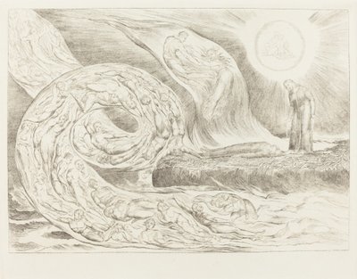 The Circle of the Lustful: Paolo och Francesca, 1827. av William Blake