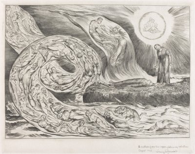 The Circle of the Lustful: Paolo och Francesca, 1827. av William Blake
