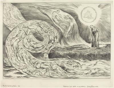 The Circle of the Lustful: Paolo och Francesca, 1827. av William Blake