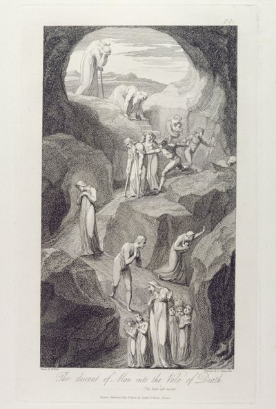 The Descent of Man into the Vale of Death, pl.8, illustration från 