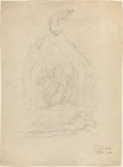 The Descent of Peace [recto] av William Blake