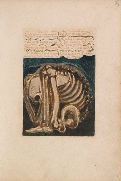 The First Book of Urizen, Plate 12, Los Smitten med häpnad ... (Bentley 8) av William Blake