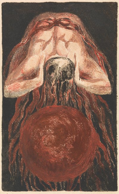 Urizens första bok, tavla 16 (Bentley 17) av William Blake