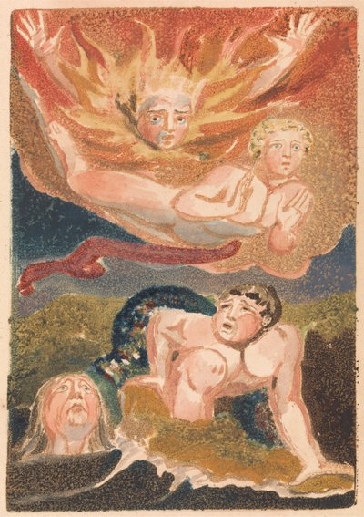 Urizens första bok, tavla 22 (Bentley 24) av William Blake