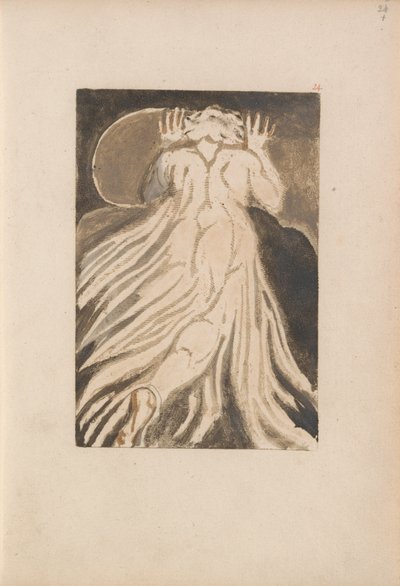 Urizens första bok, tavla 28 (Bentley 27) av William Blake