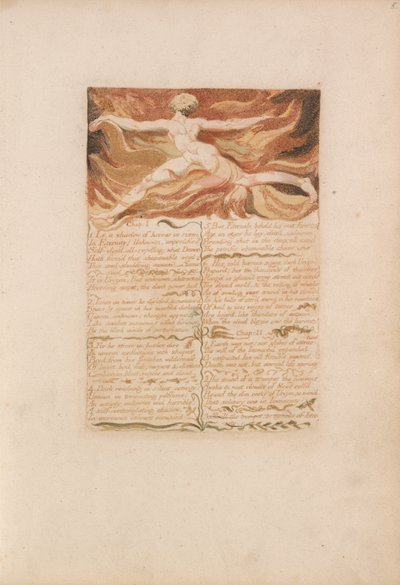Urizens första bok, plåt 5, kapitel 1... (Bentley 3) av William Blake