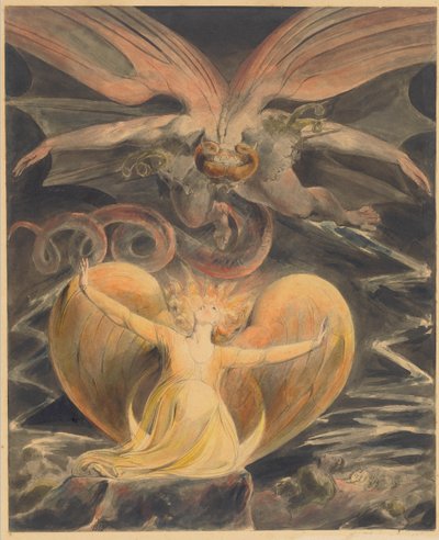 Den stora röda draken och kvinnan klädd med solen av William Blake
