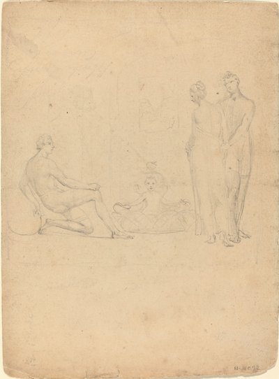 Spädbarnet Hercules stryper ormarna av William Blake