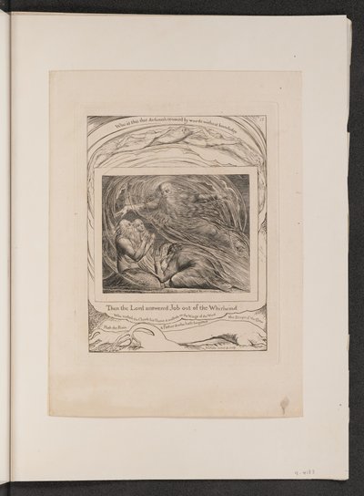 Herren svarar jobb ur virvelvinden, 1825. av William Blake