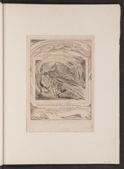 Herren svarar jobb ur virvelvinden, 1825. av William Blake