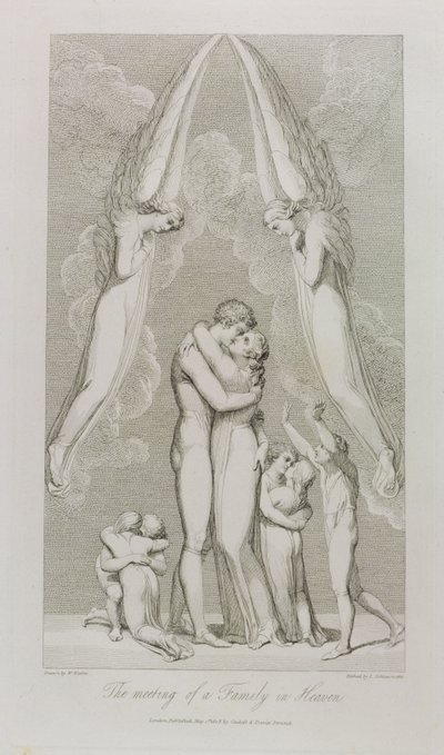 The Meeting of a Family in Heaven, pl.4, illustration från 