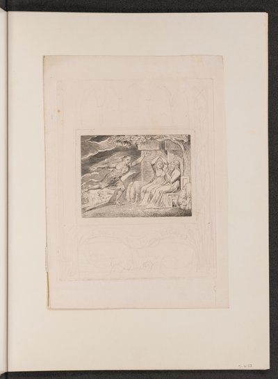 Budbärarna berättar för Job om hans olyckor, 1825. av William Blake
