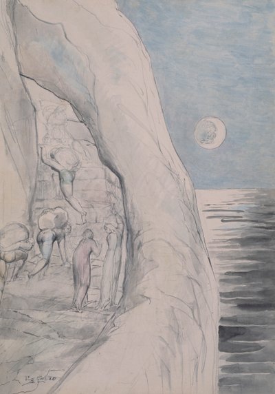 De stolta under sina enorma bördor 1824-27 av William Blake