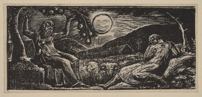 Thenot Under a Fruit Tree, från Thorntons Pastorals of Virgil, 1821. av William Blake