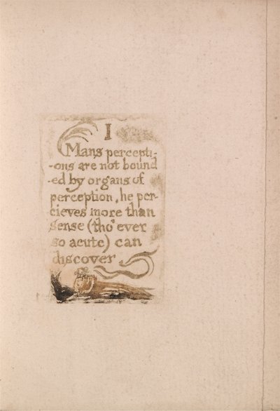 Det finns ingen naturlig religion, Platta 10, I Människans uppfattningar är inte begränsade ... ...  (Bentley b3) av William Blake