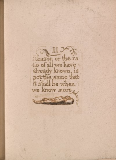Det finns ingen naturlig religion, skylt 11, II anledning eller förhållandet. . . . (Bentley b4) av William Blake