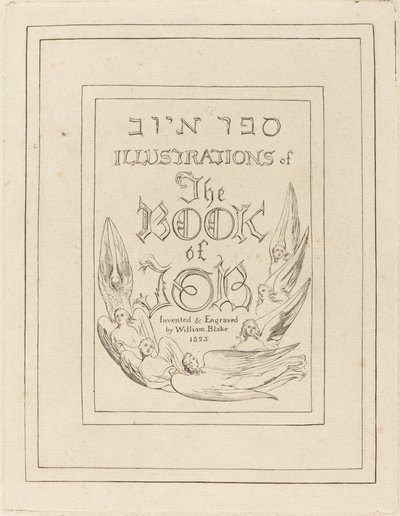 Titelsidan för de graverade illustrationerna till Jobs bok av William Blake