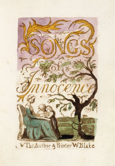 Titelsida, från "Songs of Innocence", 1789 av William Blake