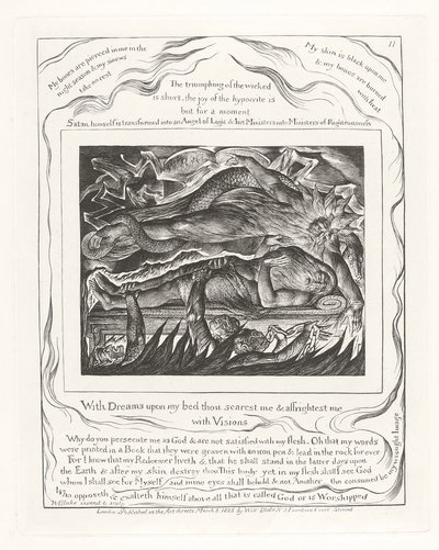 Med drömmar på min säng skrämmer du mig och skrämmer mig med syner av William Blake