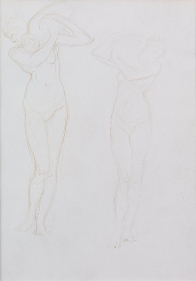 Studera (metalpoint) av William Blake Richmond