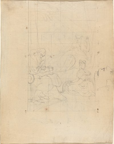 Drottning Katherines dröm [recto] av William Blake after Henry Fuseli