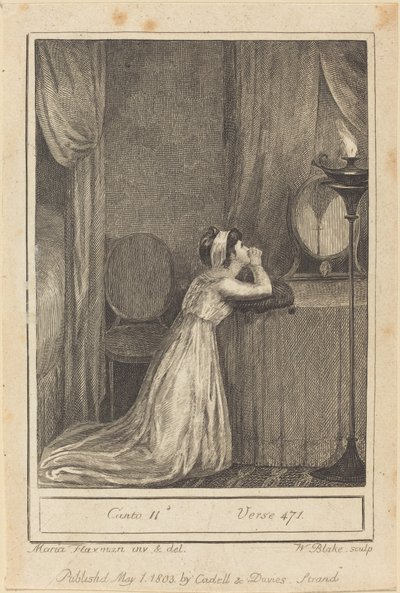 Canto II, linje 471 av William Blake after Mary Ann Flaxman