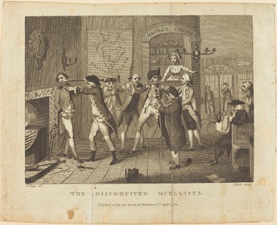 The Discomfited Duellists av William Blake after Samuel Collings