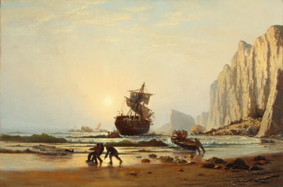 Skeppsbruten utanför Labrador 1867 (olja på duk) av William Bradford