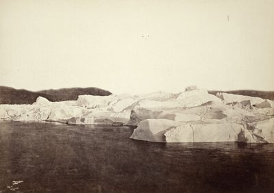 Kusten blockerad av isberg nära Julianes Haab (#122) av William Bradford