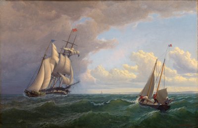 Valfångare utanför Vineyard - Utåtriktad resa av William Bradford