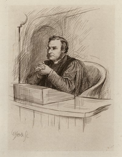 Archibald Hamilton Charteris, professor i bibelkritik och bibliska antikviteter (gravyr) av William Brassey (after) Hole